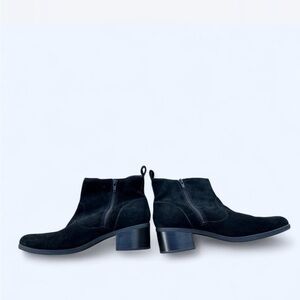 Clarks Black Suede Ankle Booties